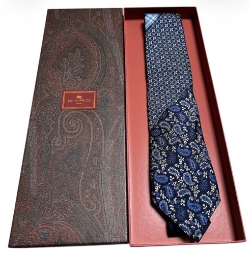 Etro silk tie paisley pegasus - etro,